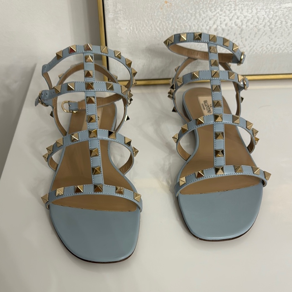 Valentino Blue Studded Women's Sandals